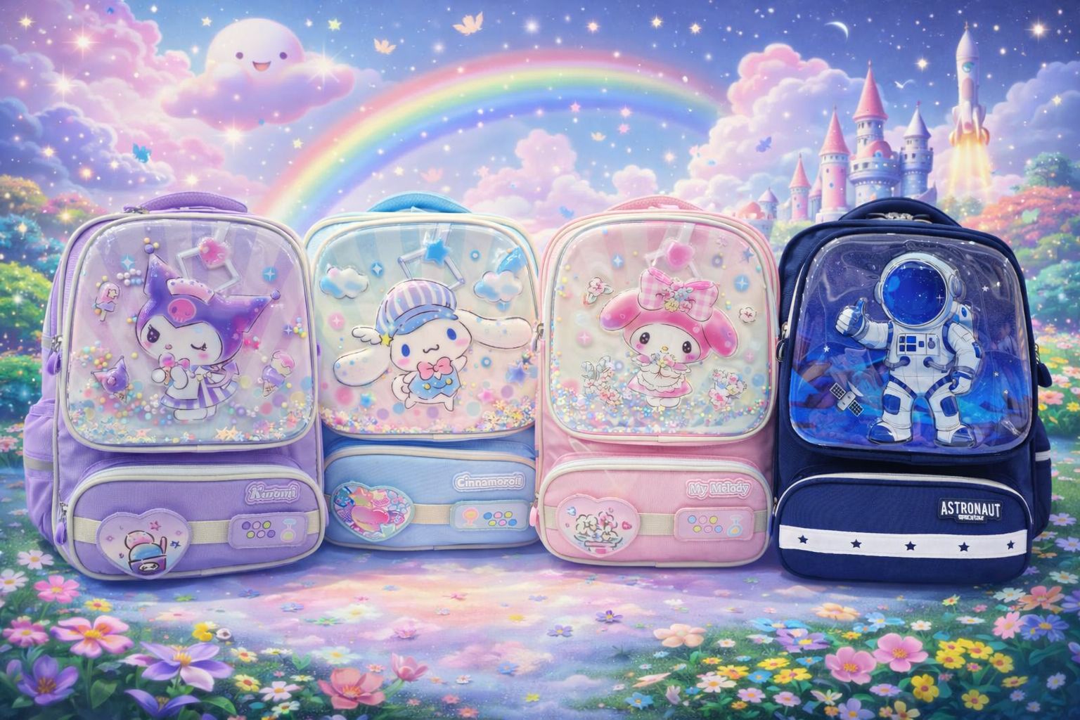 کیف مدرسه کرومی ملودی سینامورول فضانورد اورجینال و خارجی