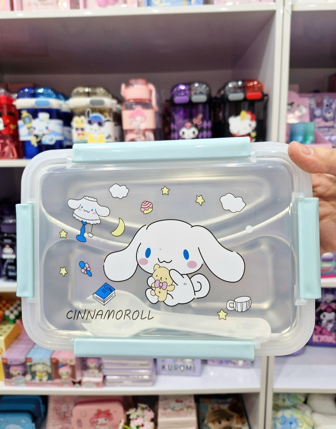  ظرف غذای استیل کرومی سانریو طرح سینامورول وارداتی و با کیفیت 